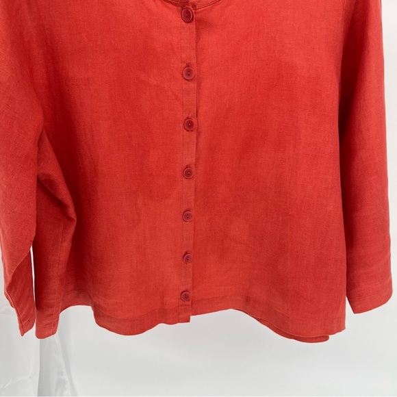 Flax Red Button Down Shirt - Picture 3 of 10